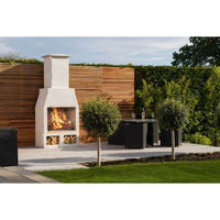 Hotham Free Standing Fireplace against wall