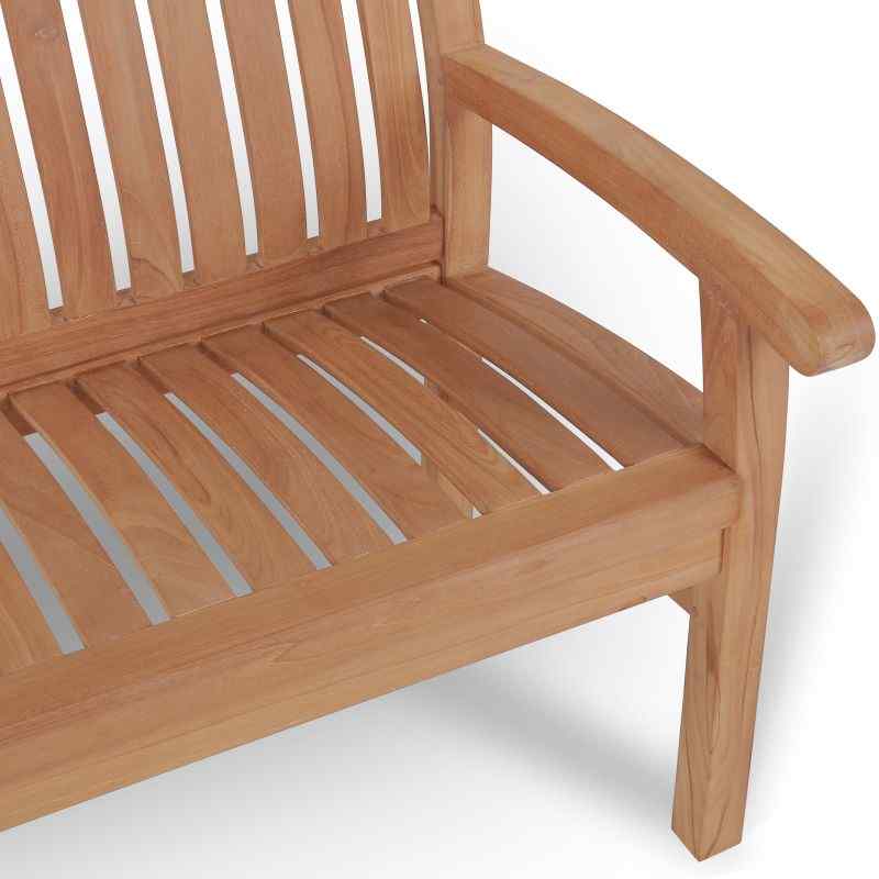 Kingston bench arm, seat and leg detail