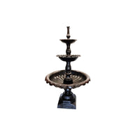 Lisbon 3 Tier SELF CONTAINED Fountain top angle BLACK RED