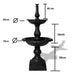 Lisbon Cast Iron Fountain 2 Tier SELF CONTAINED with dimensions