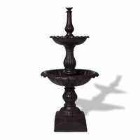 Lisbon Cast Iron Fountain 2 Tier SELF CONTAINED Fountain Black Red