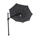 Luxi Living Alabaster 3m Round Cantilever Umbrella-opened on a white background.