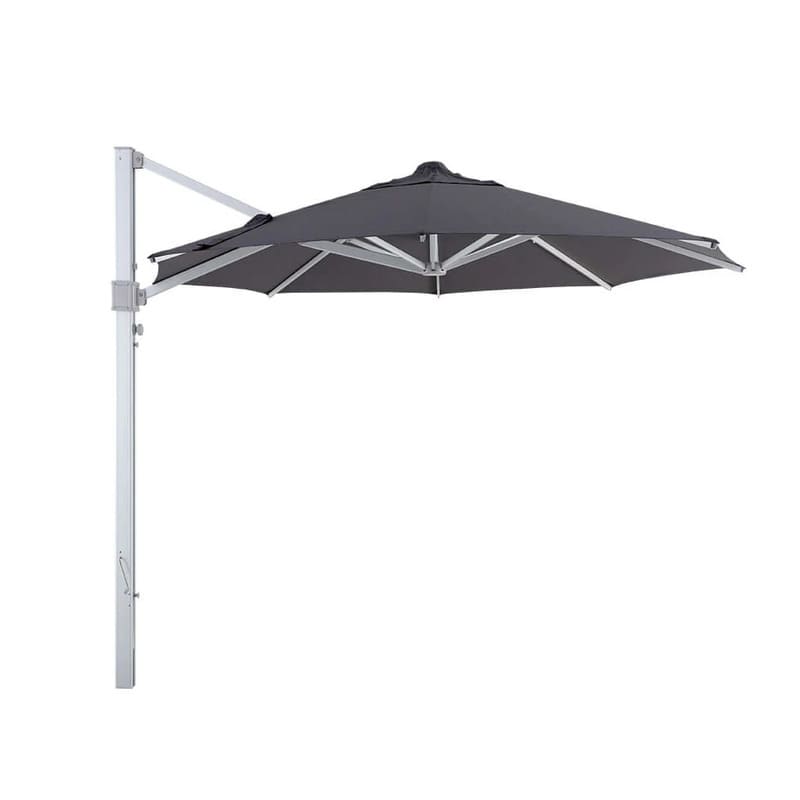 Luxi Living Alabaster 4m Round Cantilever Umbrella - dark grey umbrella on white background