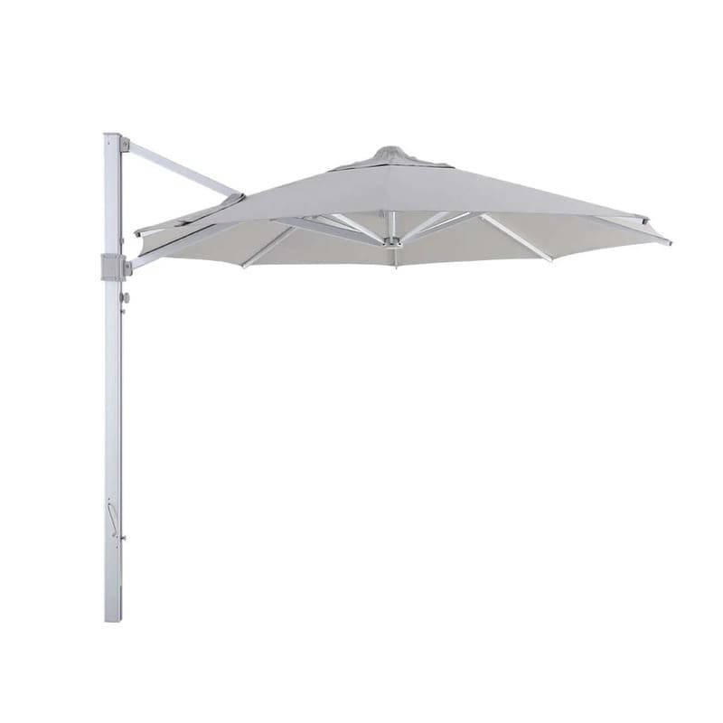 Luxi Living Alabaster 4m Round Cantilever Umbrella - light grey umbrella on white background