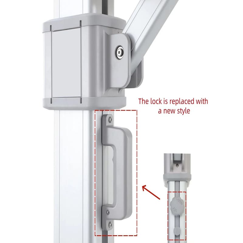Luxi Living Alabaster 4m Round Cantilever Umbrella - umbrella locks