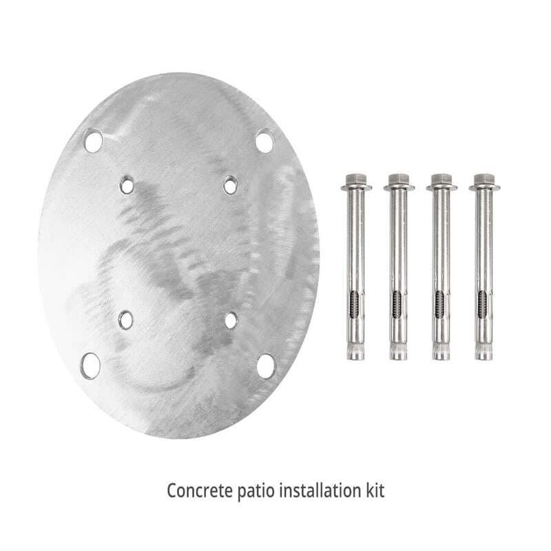 Luxi Living Alabaster 4m Round Cantilever Umbrella - concrete patio installation kit
