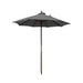 Luxi Living Amazon 2.3m Round Market Umbrella-dark grey umbrella on a white background.