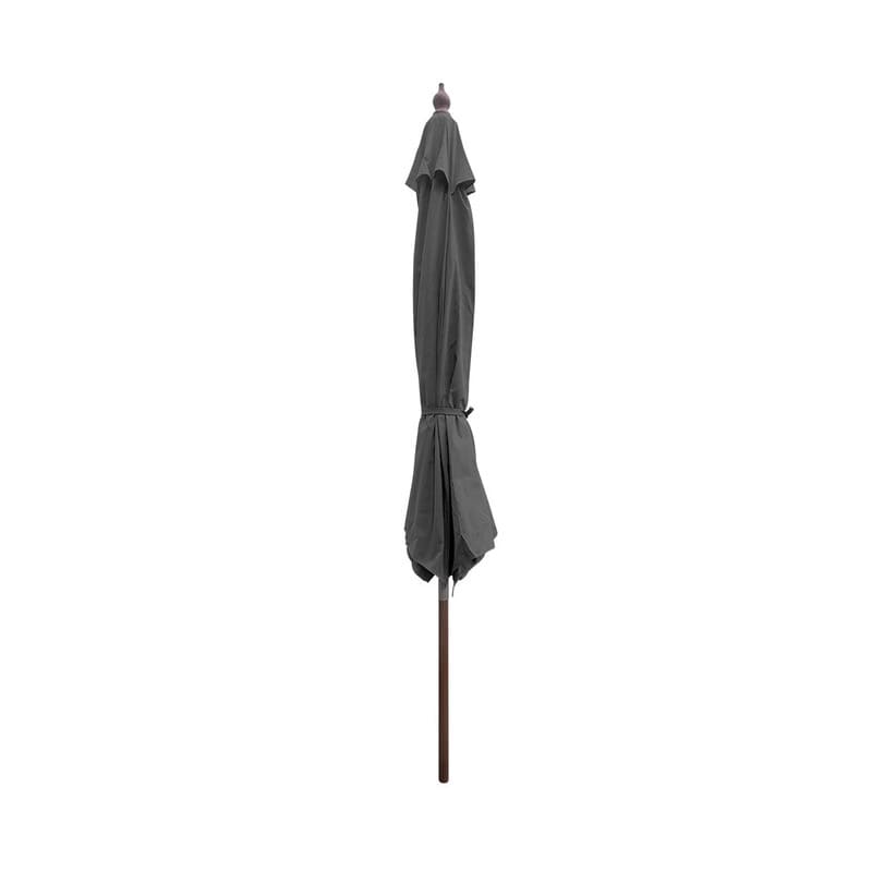 Luxi Living Amazon 2.3m Round Market Umbrella-dark grey umbrella folded