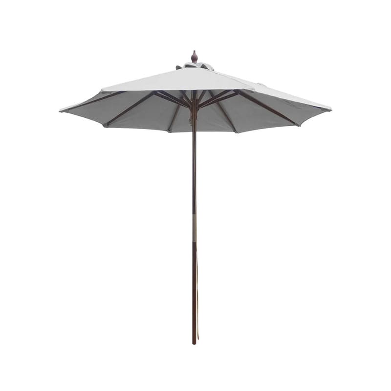 Luxi Living Amazon 2.3m Round Market Umbrella - light grey umbrella on a white background.