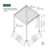 Luxi Living Atlantic Manual Freestanding Louvre Roof Aluminium Pergola - 2.6x2.6m dimensions