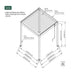 Luxi Living Atlantic Manual Freestanding Louvre Roof Aluminium Pergola - 3x3m dimensions