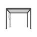 Luxi Living Atlantic Manual Freestanding Louvre Roof Aluminium Pergola - 4x3 Black Frame with white Louvre