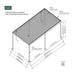 Luxi Living Atlantic Manual Freestanding Louvre Roof Aluminium Pergola - 5x2m dimensions