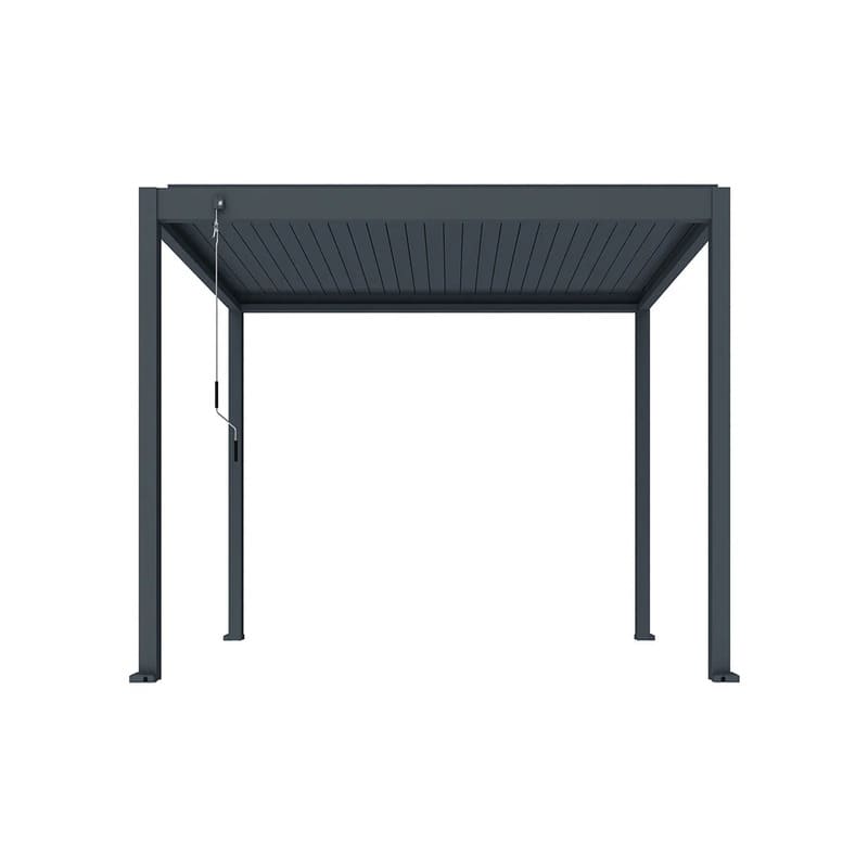 Luxi Living Atlantic Manual Freestanding Louvre Roof Aluminium Pergola - Grey  4 x 3m