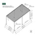 Luxi Living Atlantic Manual Freestanding Louvre Roof Aluminium Pergola - 5x3m dimensions