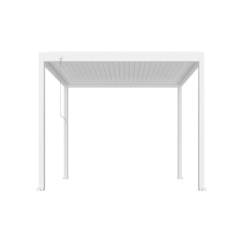 Luxi Living Atlantic Manual Freestanding Louvre Roof Aluminium Pergola - 4x3m white pergola on a white background