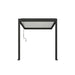 Luxi Living Atlantic Manual Wall Mounted Louvre Roof Aluminium Pergola - 2 x 1.9m  Black and White pergola front view.
