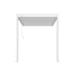 Luxi Living Atlantic Manual Wall Mounted Louvre Roof Aluminium Pergola -  white 2.6x2.4 m pergola front view