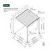 Luxi Living Atlantic Manual Wall Mounted Louvre Roof Aluminium Pergola - 2x1.9m dimensions