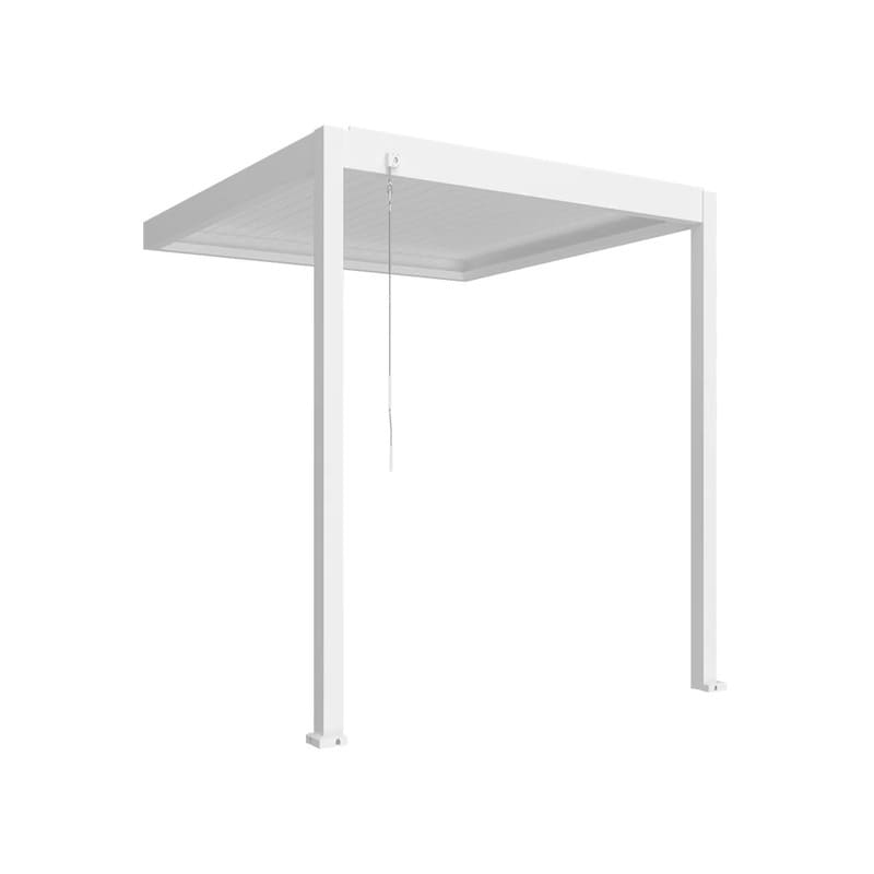 Luxi Living Atlantic Manual Wall Mounted Louvre Roof Aluminium Pergola - 2 x1.9m pergola on a white background