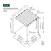 Luxi Living Atlantic Manual Wall Mounted Louvre Roof Aluminium Pergola - 3x1.9m dimensions