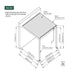 Luxi Living Atlantic Manual Wall Mounted Louvre Roof Aluminium Pergola - 3x2.9m dimensions