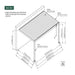 Luxi Living Atlantic Manual Wall Mounted Louvre Roof Aluminium Pergola - 4x2.9m dimensions