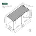 Luxi Living Atlantic Manual Wall Mounted Louvre Roof Aluminium Pergola - 5.9x1.9m dimensions