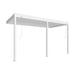 Luxi Living Atlantic Manual Wall Mounted Louvre Roof Aluminium Pergola - 5.9 x 2.9m white pergola on a white background