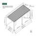 Luxi Living Atlantic Manual Wall Mounted Louvre Roof Aluminium Pergola - 5x1.9m dimensions