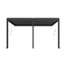 Luxi Living Atlantic Manual Wall Mounted Louvre Roof Aluminium Pergola - 5 x 2.9m black pergola on white background