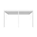 Luxi Living Atlantic Manual Wall Mounted Louvre Roof Aluminium Pergola - white pergola 5x 1.9m