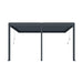 Luxi Living Atlantic Manual Wall Mounted Louvre Roof Aluminium Pergola - 5 x 2.9m charcoal pergola on white bgackground