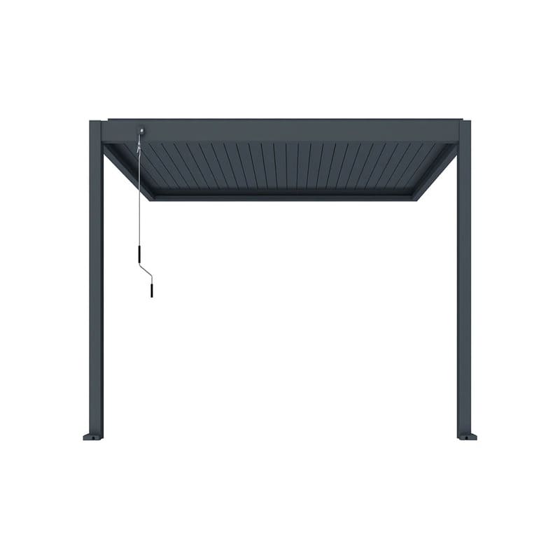 Luxi Living Atlantic Manual Wall Mounted Louvre Roof Aluminium Pergola -4x1.9m