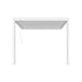 Luxi Living Atlantic Manual Wall Mounted Louvre Roof Aluminium Pergola - white 4 x 1.9m pergola on white background
