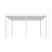 Luxi Living Atlantic Manual Freestanding Louvre Roof Aluminium Pergola - 5x3m white pergola on white background