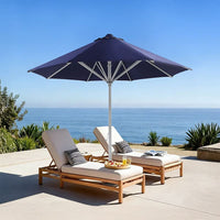 Luxi Living Auron 5m Round Market Umbrella-with the sea in the shot