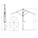 Luxi Living Auron 5m Round Market Umbrella - umbrella design plans and dimensions