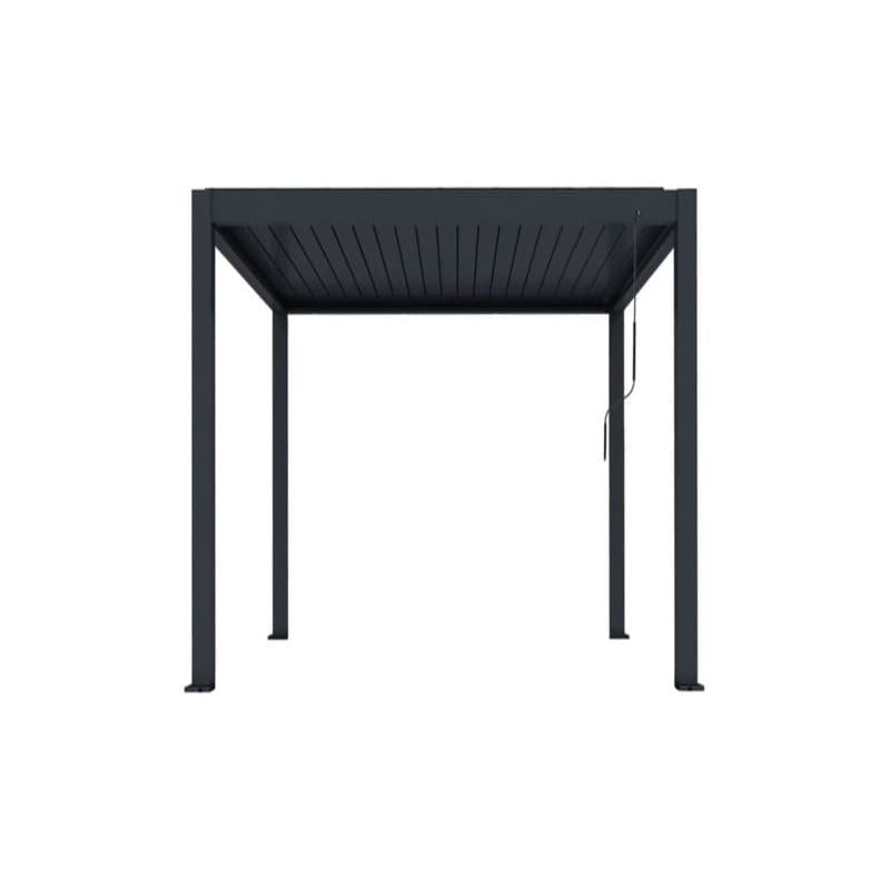 Luxi Living Baltic Manual Freestanding Louvre Roof Aluminium Pergola - 4x4m pergola on a white background.