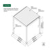 Baltic Manual Freestanding Louvre Roof Aluminium Pergola - 2.6 x2.6m
