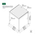 Baltic Manual Freestanding Louvre Roof Aluminium Pergola -3x3m dimensions