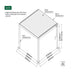 Baltic Manual Freestanding Louvre Roof Aluminium Pergola 4x3m dimensions