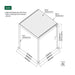 Baltic Manual Freestanding Louvre Roof Aluminium Pergola  4x4m dimensions