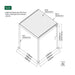 Baltic Manual Freestanding Louvre Roof Aluminium Pergola 5 x2m imensions