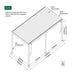Baltic Manual Freestanding Louvre Roof Aluminium Pergola - 5 x 3m dimensions