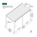 Baltic Manual Freestanding Louvre Roof Aluminium Pergola - 6.9 x 3m pergola dimensions