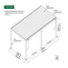 Baltic Manual Freestanding Louvre Roof Aluminium Pergola - 7.8 x 3.6m dimensions