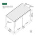 Baltic Manual Freestanding Louvre Roof Aluminium Pergola - 7.8 x 3m