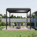 Baltic Manual Freestanding Louvre Roof Aluminium Pergola-black pergola on a slab