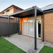 Baltic Manual Freestanding Louvre Roof Aluminium Pergola - charcoal pergola setup for a brick house
